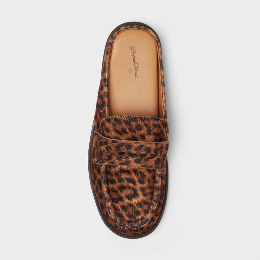 Universal Thread Leopard Print Slip On Loafer Mules - Picture 3 of 4